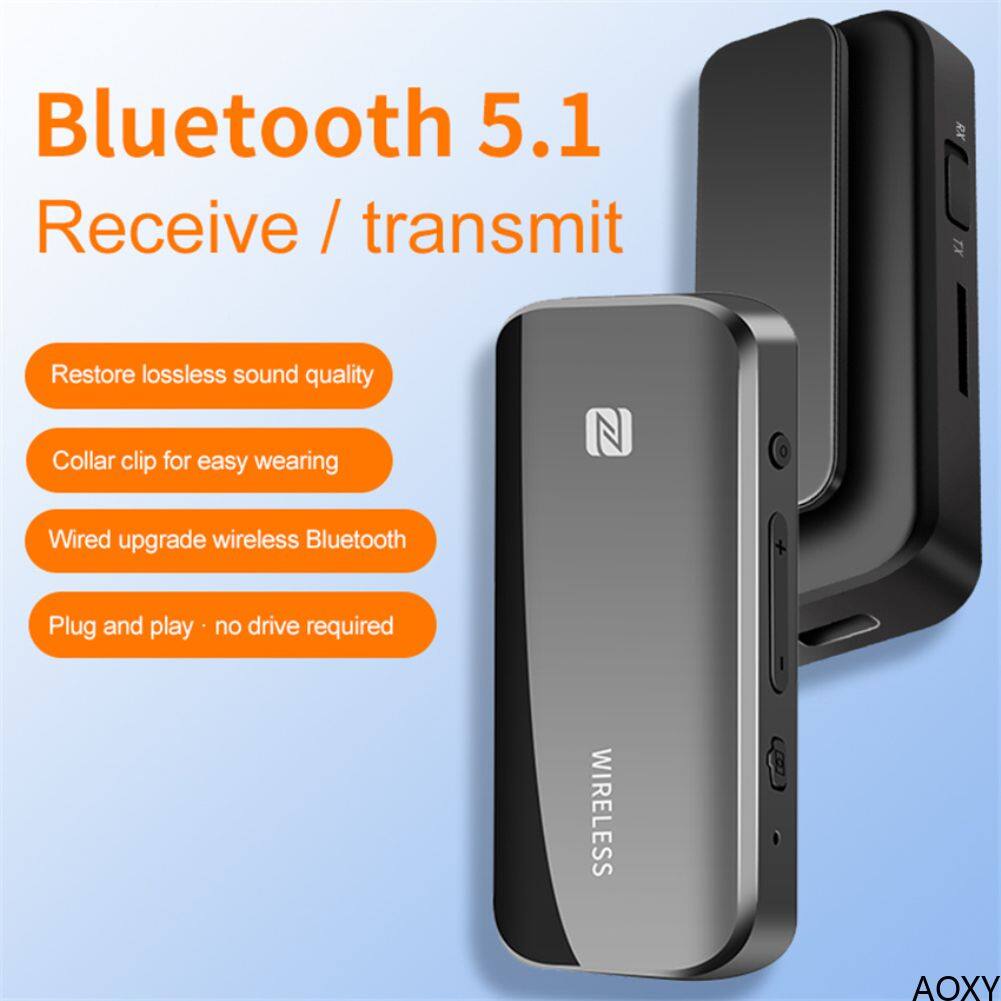 Orio Bluetooth 5.0 Aux Adapter Wireless Dongle NFC TF Card 3.5mm Jack Handsfree For TV PC Speaker Car Kit Audio Receiver Transmitter【AOXY】